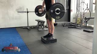 Barbell Deficit Snatch Grip Deadlift [upl. by Arria]