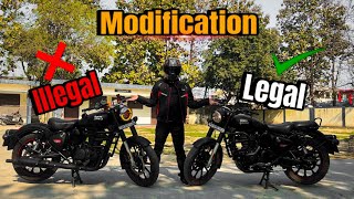 Legal amp Illegal Modifications in Royal Enfield  RTO APPROVED royalenfield modification [upl. by Nirrac329]