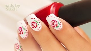 How to Paint Elegant Roses with Nail Polish [upl. by Eillit619]