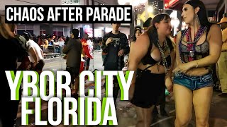 What is happening on the streets of Ybor City after Parade 4K WALK [upl. by Ruckman]