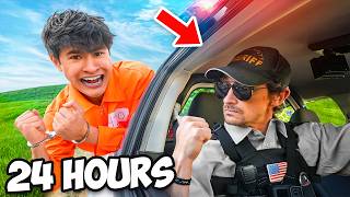 24 HOUR OVERNIGHT CHALLENGE in POLICE CAR [upl. by Favianus]