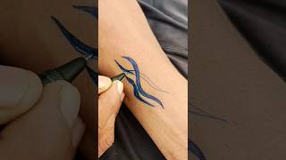 Tirbal tattoo kaise banaye trending shorts viraltattoocollection [upl. by Atsahc]