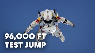 96000 ft Test Jump Success  Red Bull Stratos 2012 [upl. by Hsot]