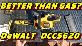 DeWALT Cordless Chainsaw DCCS620 Review Better Than Gas [upl. by Merri777]