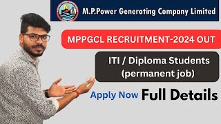 MPPGCL Recruitment 2024  ITI  Diploma Permanent Job [upl. by Weinshienk]