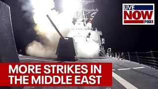 More US airstrikes Iranbacked Houthi antiship missiles destroyed in Yemen  LivenOW from FOX [upl. by Nodearb]