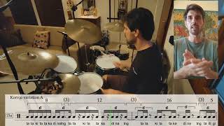 Tani Avartanam  Applied on the Drum set with Konnakol and notation [upl. by Schild]