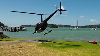 Helicopter ride on Paihia wharf Paihia wharf lookout Northland New Zealand [upl. by Tuneberg]