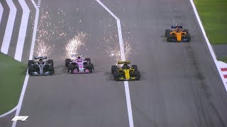 Hamiltons Triple Bahrain Overtake  F1 Best Overtakes of 2018 [upl. by Aihtela15]