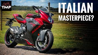 2022 MV Agusta F3 RR Review  An Italian Masterpiece 4K [upl. by Nabroc]