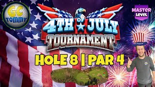 Master QR Hole 8  Par 4 EAGLE  4th of July Tournament Golf Clash Guide [upl. by Kimmy]