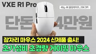 잠자리 마우스 신형 출시ㅣ4만원대 48g 초가성비 게이밍 마우스ㅣVXE R1 Proㅣ지슈라 데브삼 교체가능 [upl. by Procter]