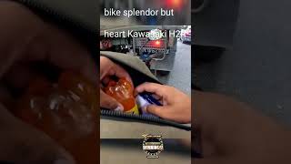 Bike Splender But Heart Kawasaki Ninja H2R 🔥 Watch Till End ❤️👍😍shorts humanity [upl. by Ayahc527]