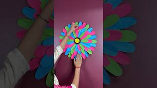 Colorful Flower Wall Decor Craft using Paper short youtubeshort viral reel trending papercraft [upl. by Enelyaj]