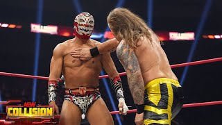 CMLL’s Titan makes his AEW debut vs the Lionheart Chris Jericho  3924 AEW Collision [upl. by Nomael]