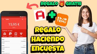 TEMU REGALÓS 🎁 GRATIS haciendo ENCUESTAS para ganar dinero 🤑 [upl. by Hareema]