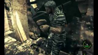 Resident Evil 5  Gun turret glitches [upl. by Ollehcram]