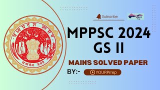 MPPSC 2024 Mains GS Paper II Solutions Analysis amp Discussion [upl. by Kingsley]