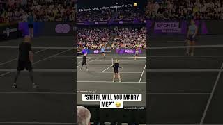 A fan recreates the iconic marriage proposal to Steffi Graf 😂 [upl. by Rheta683]