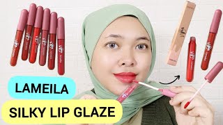 Review Lameila Lip Glaze  LAMEILA SILKY LIP GLAZE  By Vapinka Makeup [upl. by Yrohcaz]