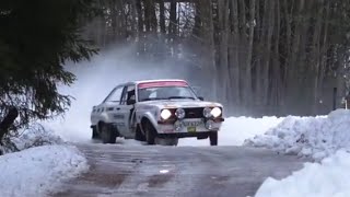 Petter Solberg and his son Oliver Solberg in action with Ford Escort MKII [upl. by Eddana]