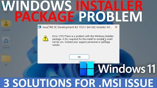 How To Fix Windows Installer Package Problem msi issue in Windows  Software Installation Error [upl. by Airetak]