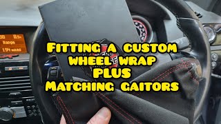 Installing a wheel finesse steering wheel wrap to the Vauxhall Corsa D wheel in the Astra VXR [upl. by Eng]