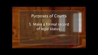 The Purposes of Courts [upl. by Niamrahc]