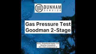 Goodman Two Stage Gas Pressure Test [upl. by Atilam]