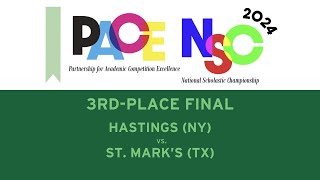 2024 PACE NSC 3rd Place Final Hastings NY vs St Marks TX [upl. by Krystalle]