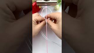 Twocolor thread universal opening rope braiding skills sharing handmade DIY bracelet braidin [upl. by Lytton836]