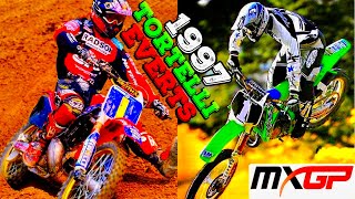 STEFAN EVERTS VS SEBASTIEN TORTELLI  1997 MXGP [upl. by Nirrej]