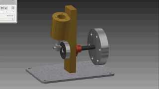 Simple Steam Engine in Autodesk Inventor [upl. by Dardani76]