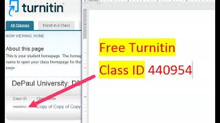 Turnitin Free Class ID and Enrollment Key EXPOSED [upl. by Atyekram]