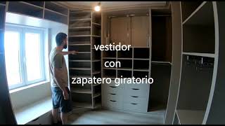 Mueble a medida vestidor con zapatero giratorio [upl. by Fakieh842]