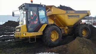 Moving soil at Hydrema with 912 dump truck [upl. by Acker]