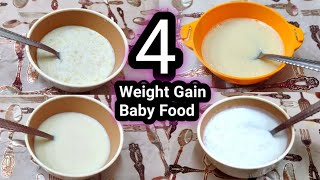 4 Baby foods  Weight gain amp Brain Development Baby Food For 612 month Babies  Baby food chart [upl. by Katy]