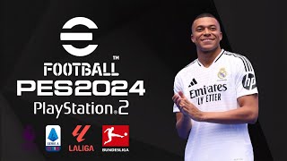 PES 2025 PS2 PlayStation 2 Iso Summer Transfers amp New Kits 20242025 [upl. by Anib]