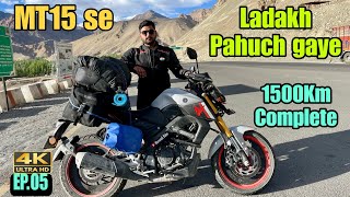 5️⃣Ladakh pahunch gaye  Solo Ladakh Ride With MT15  jaipur to Ladakh Bike  1500Km Done ✅ [upl. by Assirod829]