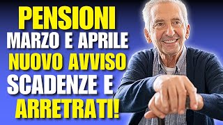 PENSIONI MARZO PAGAMENTINOVITA APRILESCADENZEARRETRATI [upl. by Griff]