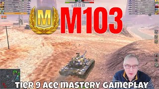 M103 Ace Mastery F2P Tier 9 Heavy Tank wotb wotblitz [upl. by Lirpa]