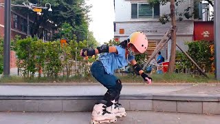 Amazing little girl shows off insane skating skills [upl. by Otsedom]