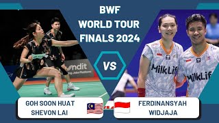 Goh Soon Huat Shevon Lai 🇲🇾 Vs Ferdinansyah Gloria Widjaja 🇮🇩  Bwf World Tour FINALS 2024 [upl. by Wallack18]