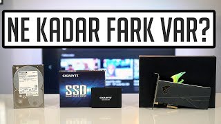 Ne kadar fark ediyor HDD vs SATA SSD vs NVMe SSD [upl. by Leanard]