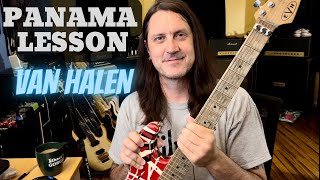 How To Play Panama By Van Halen L Guitar Lesson Including Guitar Solo [upl. by Ryder]