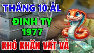 Tử Vi Tháng 10 Âm Lịch Tuổi ĐINH TỴ 1977 Liên Tục Gặp Nạn Khó Khăn Vất Vả Trăm Đường [upl. by Kcirrag510]