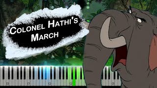 Colonel Hathis March  The Elephant Song  From The Jungle Book Piano Tutorial [upl. by Grounds]