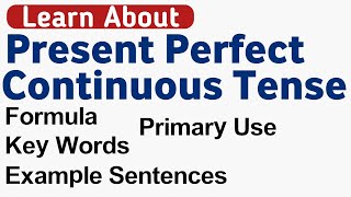 Present Perfect Continuous Tense Structure Keywords Usage Examples formula  English Grammar [upl. by Anitneuq656]