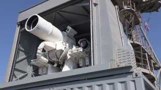 Laser Weapon System LaWS demonstration aboard USS Ponce [upl. by Axia]