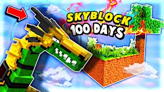 We Spent 100 Days in Dragon Skyblock [upl. by Atsillac]